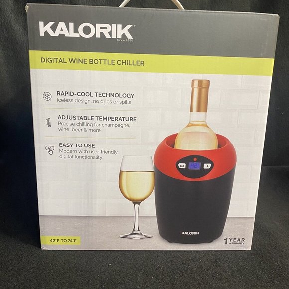 Kalorik Digital Wine Bottle Chiller Red Black Model WCL 46343 R - Picture 6 of 9
